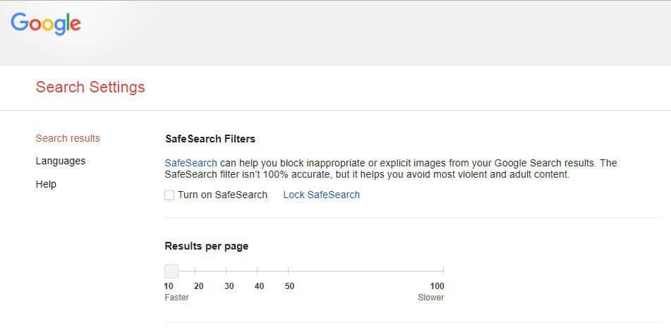 Google safesearch
